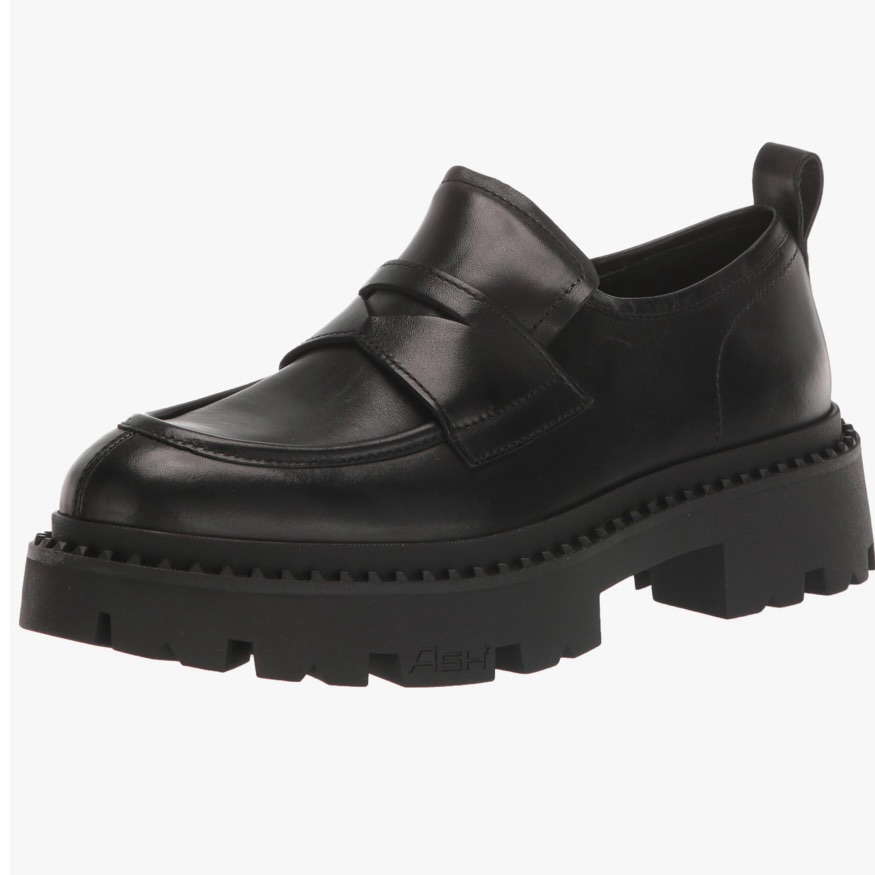 Ash Genial Stud Leather Lug Sole Loafers